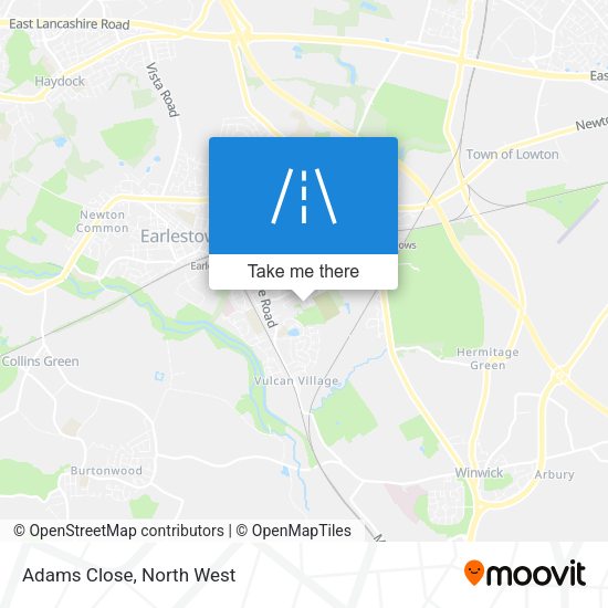 Adams Close map