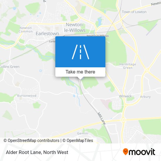 Alder Root Lane map