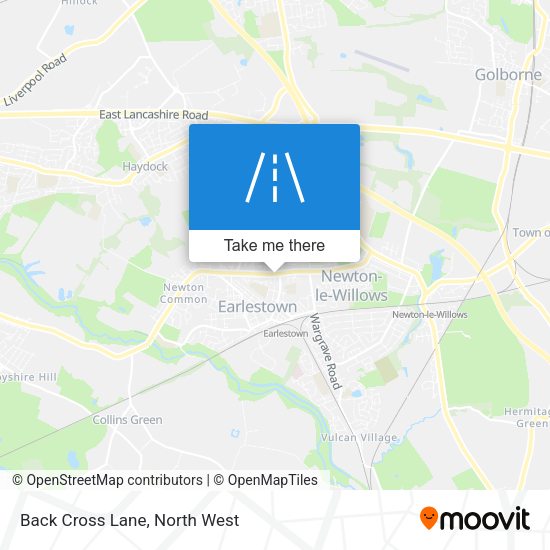 Back Cross Lane map