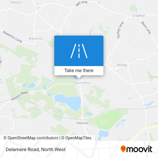 Delamere Road map