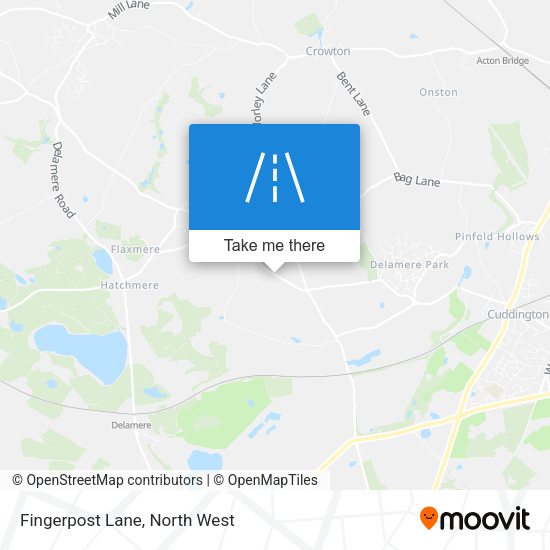 Fingerpost Lane map