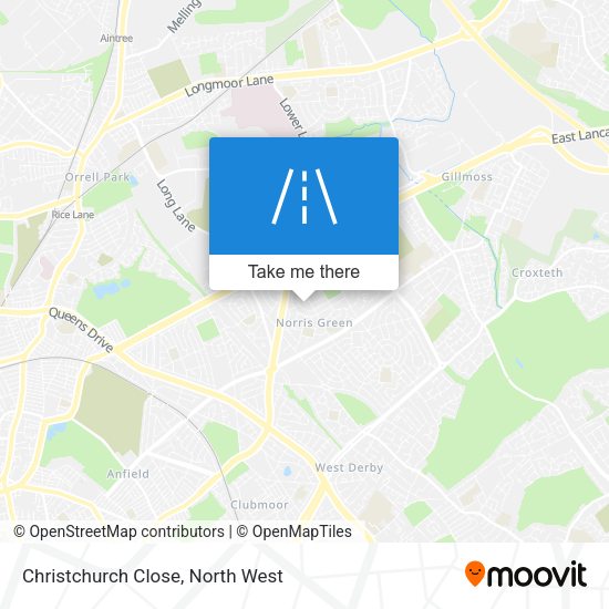 Christchurch Close map