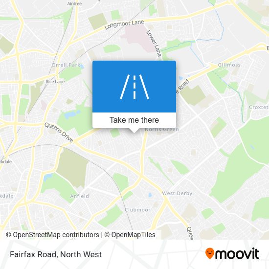 Fairfax Road map