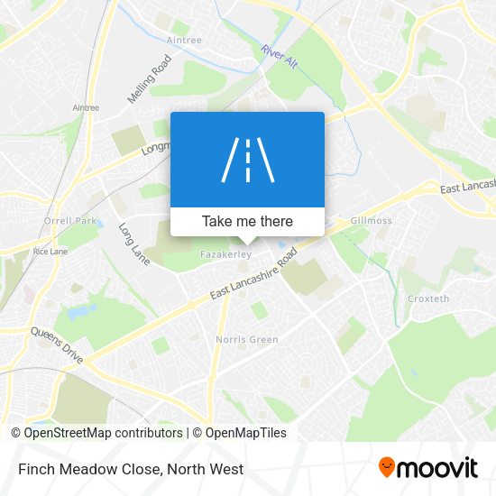 Finch Meadow Close map