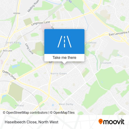 Haselbeech Close map