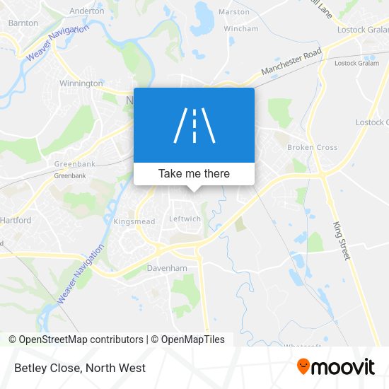 Betley Close map
