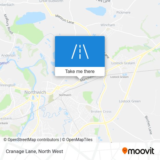 Cranage Lane map