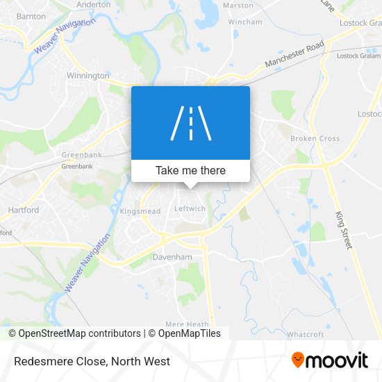 Redesmere Close map