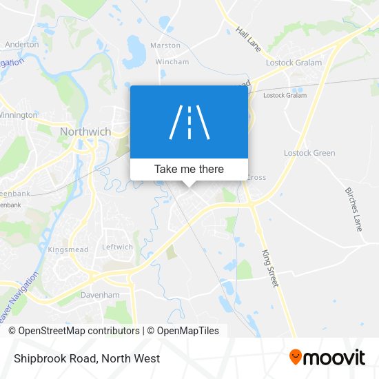 Shipbrook Road map