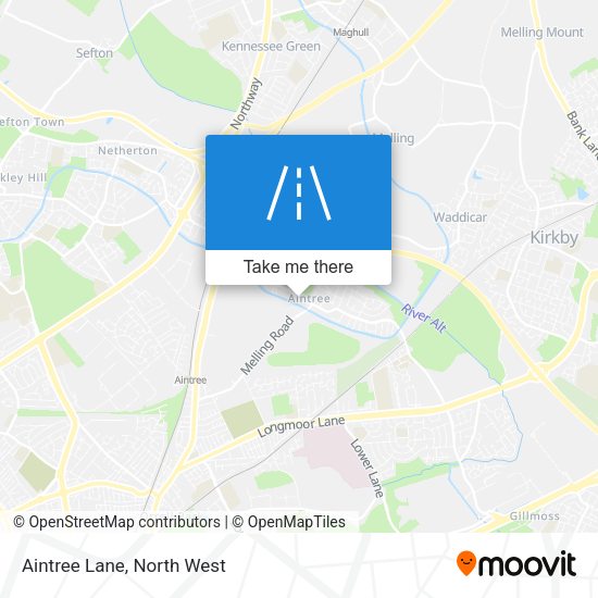 Aintree Lane map