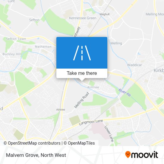 Malvern Grove map