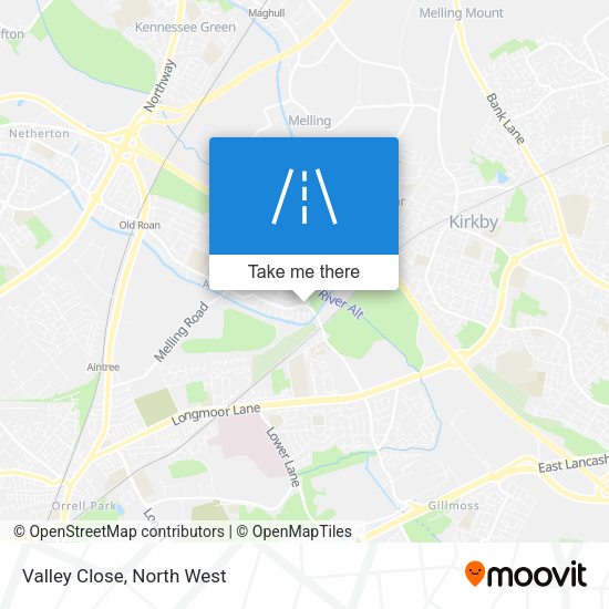 Valley Close map