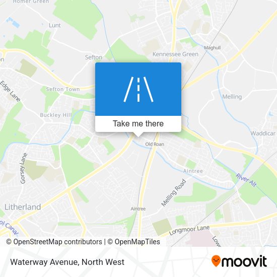 Waterway Avenue map