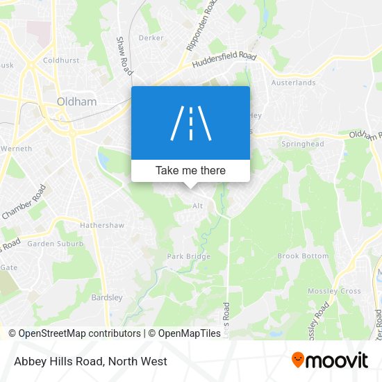 Abbey Hills Road map