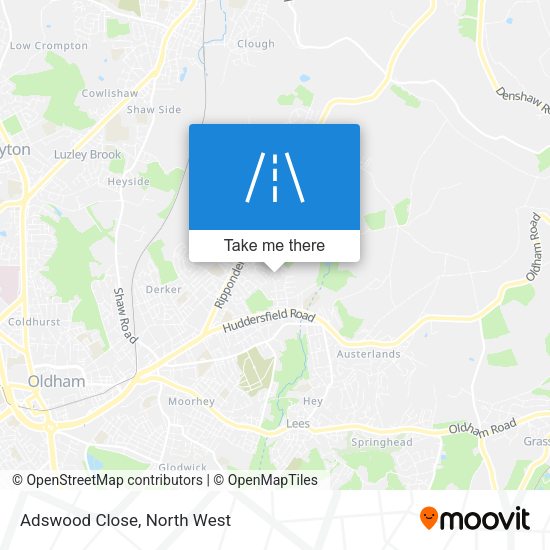 Adswood Close map