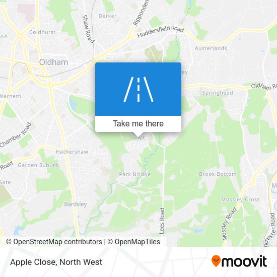 Apple Close map