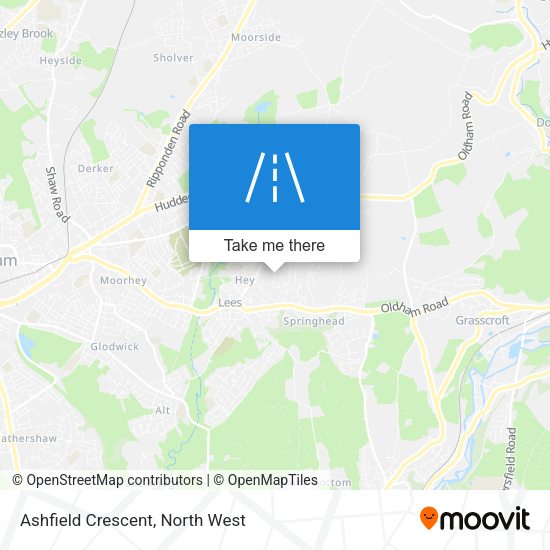 Ashfield Crescent map