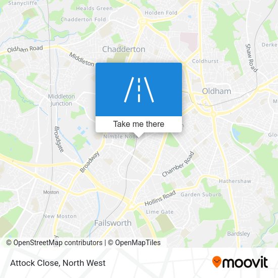 Attock Close map