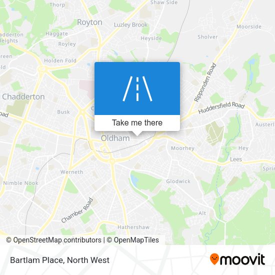 Bartlam Place map
