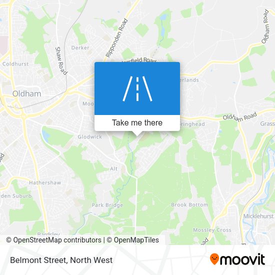 Belmont Street map