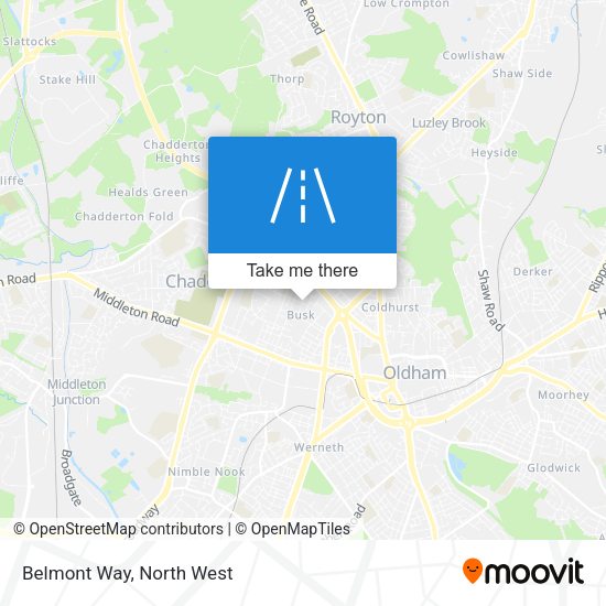 Belmont Way map
