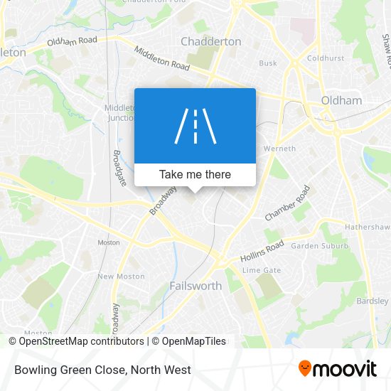 Bowling Green Close map