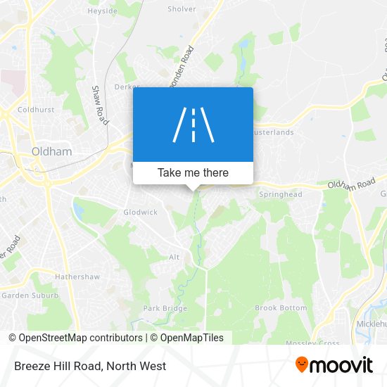 Breeze Hill Road map