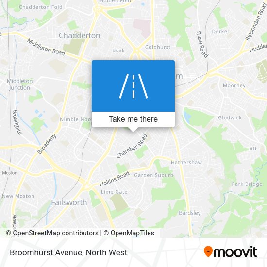 Broomhurst Avenue map