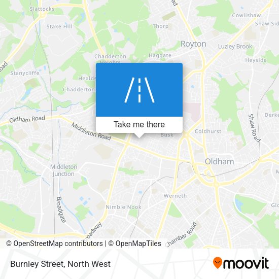 Burnley Street map