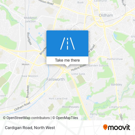 Cardigan Road map