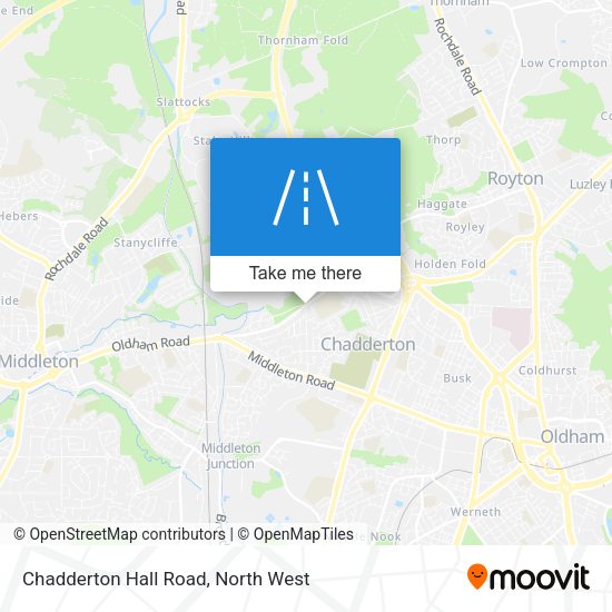Chadderton Hall Road map