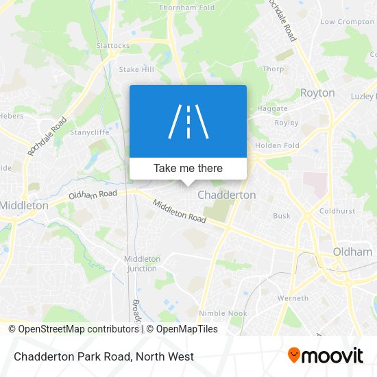 Chadderton Park Road map