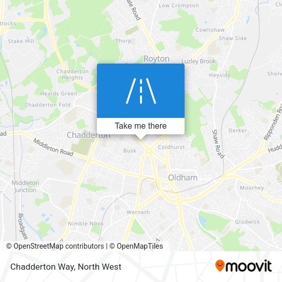 Chadderton Way map