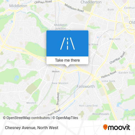 Chesney Avenue map