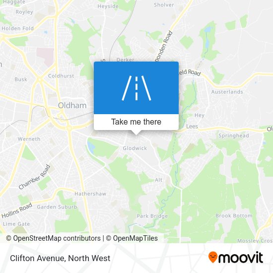 Clifton Avenue map
