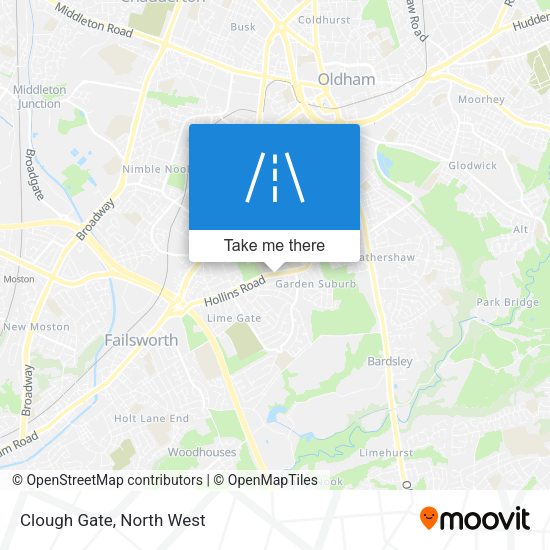 Clough Gate map