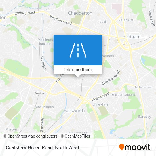 Coalshaw Green Road map