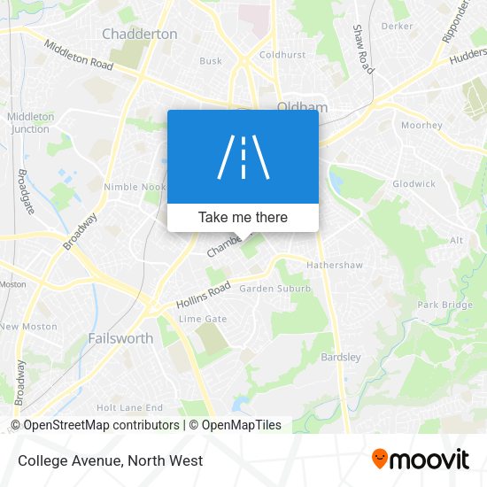 College Avenue map