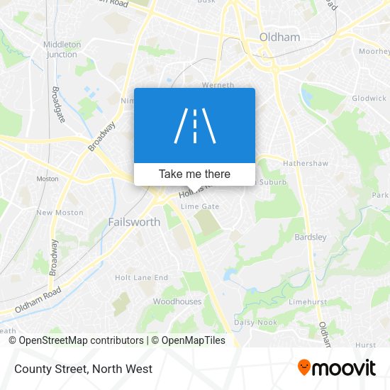County Street map