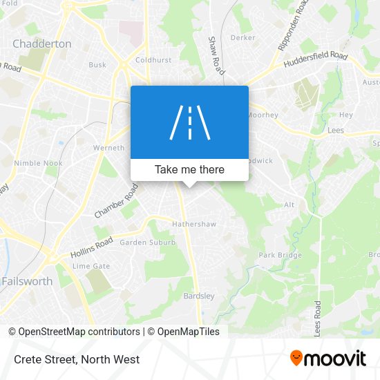 Crete Street map