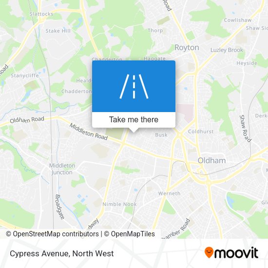 Cypress Avenue map