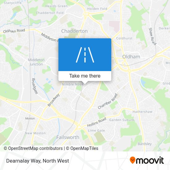Dearnalay Way map