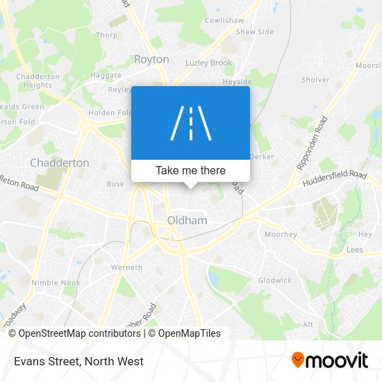 Evans Street map