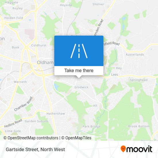 Gartside Street map