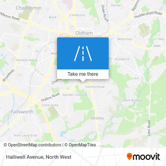 Halliwell Avenue map