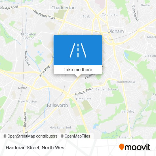 Hardman Street map