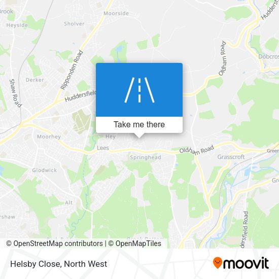 Helsby Close map