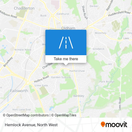 Hemlock Avenue map
