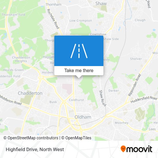 Highfield Drive map
