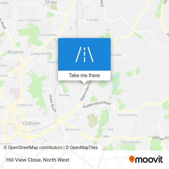 Hill View Close map